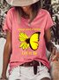 Whisper Words Of Wisdom Let It Be Sunflower Butterfly  T-shirt