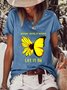 Whisper Words Of Wisdom Let It Be Sunflower Butterfly  T-shirt