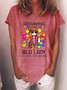 Hippie Peace Print Ladies T-shirt