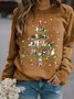 Women's Funny Cats Christmas Tree Casual Sweatshirt