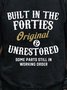 Built In The Forties Printed  Crew Neck Sweatshirt