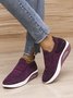 Simple Plain Flying Knit Sneakers