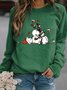 Snowman Xmas Chrismas Wine Scarf Hat Gift Regular Fit Sweatshirts