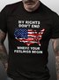 My Rights Dont End Where Your Feelings Begin America Tshirts