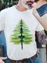 Dragonfly Christmas Xmas Tree Graphic Casual Crew Neck Tshirts