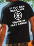 Funny text double-sided printing round neck short-sleeved T-shirt
