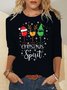 Red Wine Christmas Spirit Casual Shirts & Tops