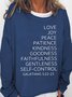 Love Joy Bible Verse Letter Sweatshirts