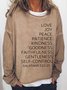 Love Joy Bible Verse Letter Sweatshirts