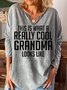 This Is What A Really Cool Grandma Looks Like Women's Long Sleeve T-shirt