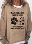 Dog And Wine Letter Sweatshirts