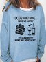 Dog And Wine Letter Sweatshirts