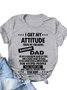I Get An Awesome Dad Print Short Sleeve Shirts & Tops