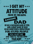 I Get An Awesome Dad Print Short Sleeve Shirt & Top