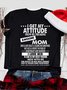 I Get A Awesome Mom Print Short Sleeve Shirts & Tops