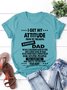 I Get An Awesome Dad Print Short Sleeve Shirts & Tops