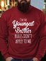 brother funny casualLong Sleeve Letter Sweatshirt