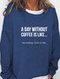 A Day Without Coffee Is Like... Just Kidding, I Have No Idea Women's sweatshirt