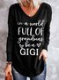 In A World Full Of Grandmas Be A Gigi Cotton Blends Shirts & Tops