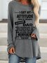 I Get An Awesome Dad Print Casual Dress