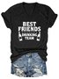 Best Friends Drinking Team Cotton Blends Shirts & Tops