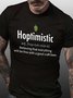Hoptimistic Believing That Everything Will Be Fine With A Good Craft Beer Cotton Blends Short Sleeve Shirts & Tops