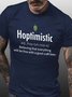 Hoptimistic Believing That Everything Will Be Fine With A Good Craft Beer Cotton Blends Short Sleeve Shirts & Tops