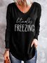 Litesally Freezing V Neck Cotton Blends Shirts & Tops