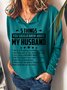 Five Things About My Husband Print Sweatshirt