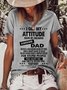 I Get A Awesome Dad Print Short Sleeve T-shirt