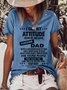 I Get A Awesome Dad Print Short Sleeve Shirts & Tops