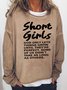 Funny Words Short Girls Sweatshirt
