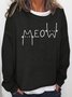 Cute Meow Cat Lover Sweatshirts