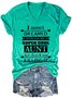 Super Cool Aunt Casual V Neck T-shirt