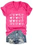 Valentine's Day Heart V Neck Shirt & Top