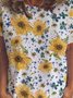 Sunflower And Bee Women's Short Sleeve T-shirt