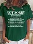 Not Sorry Letter Shirts & Tops