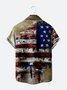 American Flag Print Short Sleeve Shirt