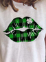 St. Patricks Day Cotton Blends Casual Short sleeve tops