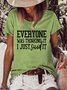 Women's Everyone Was Thinking It Crew Neck Casual Loosen Shirts & Tops