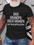 Great-Grandpa Crew Neck Short Sleeve Cotton Short sleeve T-shirt