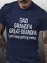 Great-Grandpa Crew Neck Short Sleeve Cotton Short sleeve T-shirt