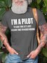 Funny Pilot Short Sleeve Casual Short sleeve T-shirt