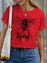 Bee Kind Positive Saying Casual Crew Neck Tshirts Summer Tops