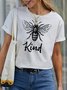 Bee Kind Positive Saying Casual Crew Neck Tshirts Summer Tops