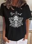 Bee Kind Funny Print Casual Short Sleeve T-Shirt