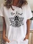 Bee Kind Funny Print Casual Short Sleeve T-Shirt