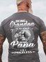 Being Grandpa Is An Honor Being Papa Is Priceless Cotton Short Sleeve T-shirt