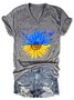Sunflower Women‘s V neck Short Sleeve T-Shirt Summer Top
