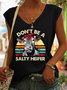 Don't Be A Salty Heifer Shirt, Sassy Cow Casual Knit Tank